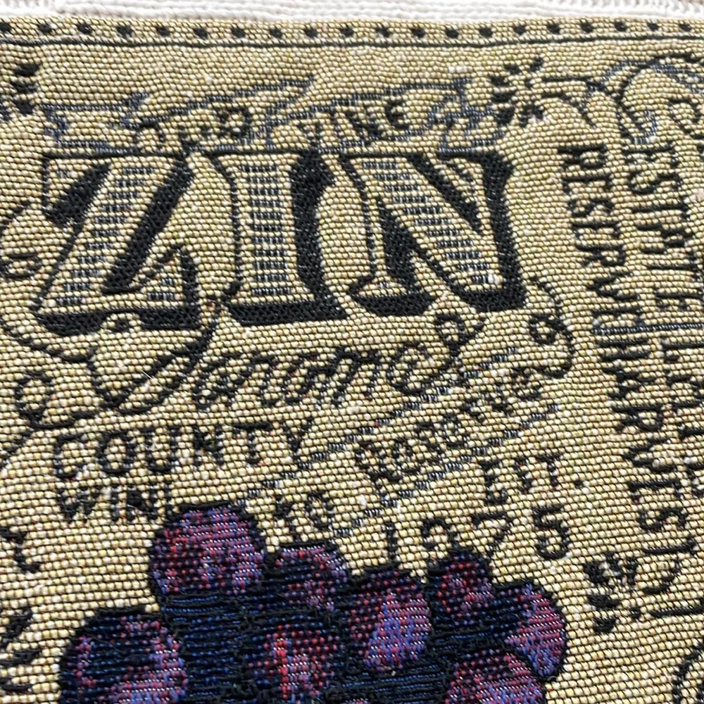 NWT wine themed placemats 2 in lot different styles. Tapestry grapes bottles cab